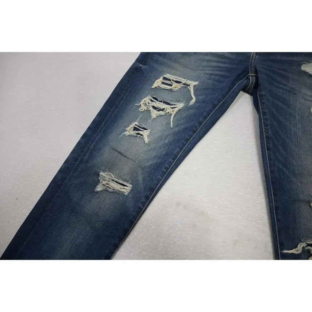 American‎ Eagle Skinny Next Level AirFlex Stretch Blue Denim Jeans Mens 30 x 32